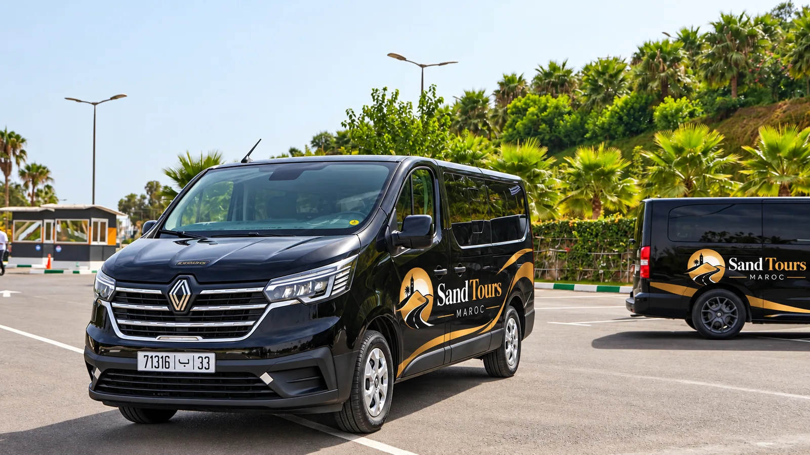 Sand Tours van, concept branding illustration